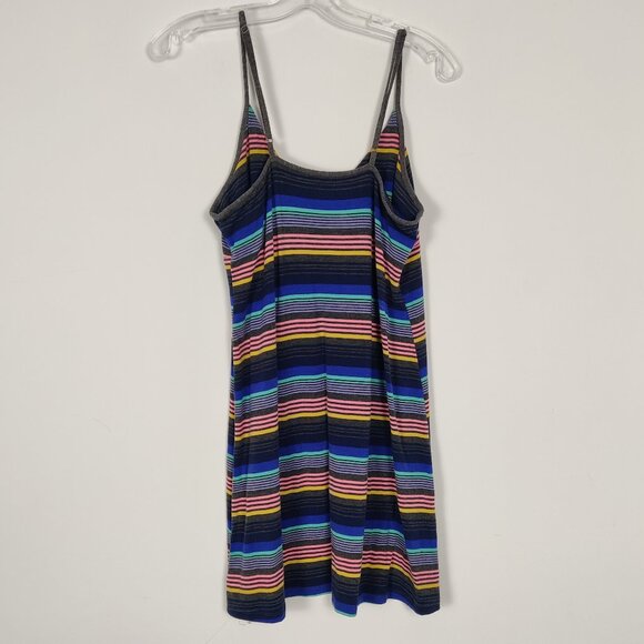 Xhilaration Women's Sleep Dress Size L Striped Gray Blue Multicolor Comfy Night - Picture 4 of 8